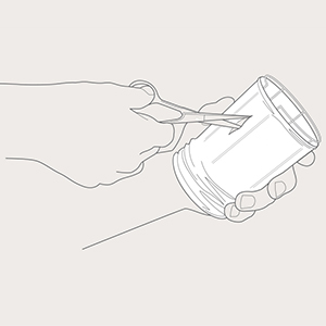 Step 1 of Tubinette hand application