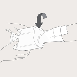 Step 1 of Tubinette arm application
